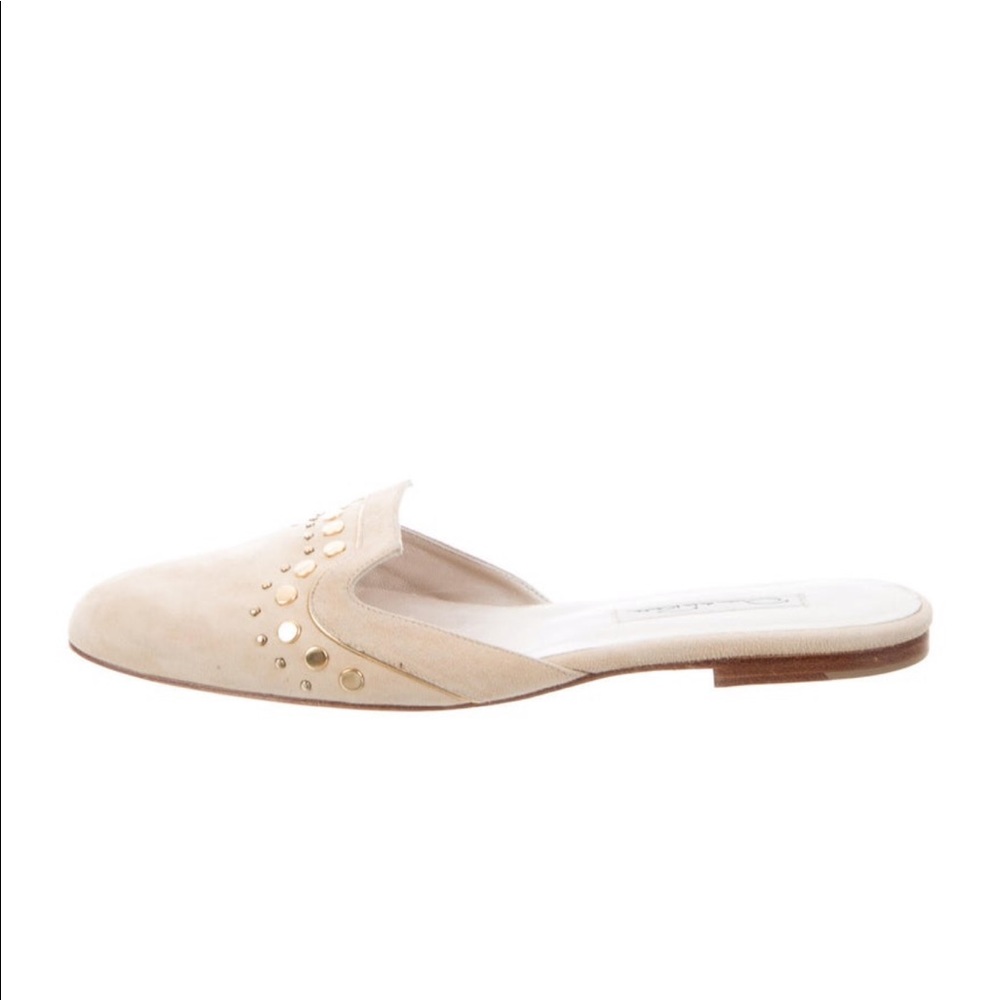 Oscar de la Renta Suede Mules